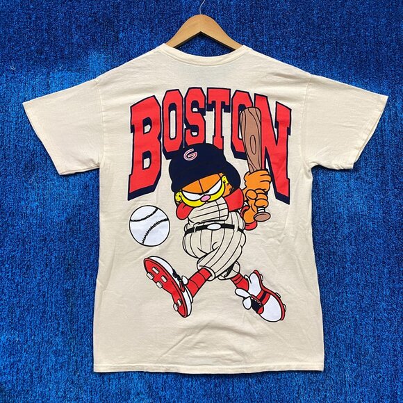 Garfield Boston Baseball Slugger Nickelodeon Cartoon Tee M - Picture 1 of 4